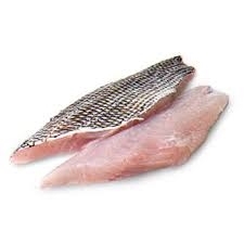 Frozen Wild Caught Jumbo Black Sea Bass Fillet ~ 12 Oz